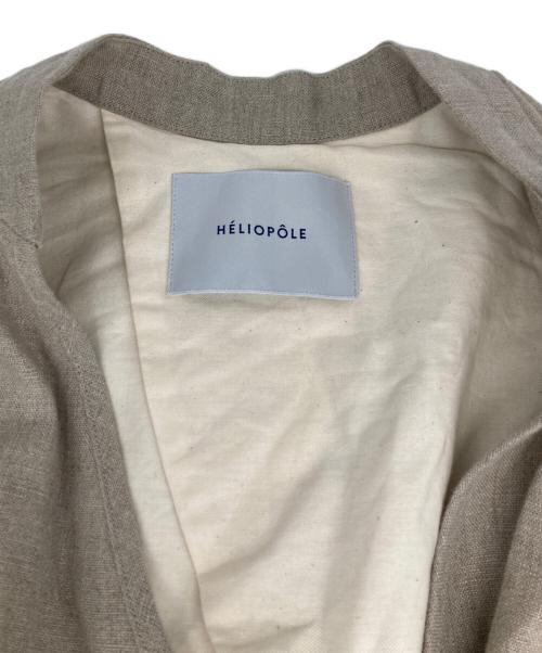 heliopole（エリオポール）heliopole (エリオポール) DUNGAREES LINEN LONG COAT/ダンガリーズリネンロングコート ベージュ サイズ:36の古着・服飾アイテム