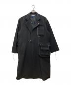MAISON SPECIALメゾンスペシャル）の古着「プライムオーバータイロッケンミリタリーコート」｜ブラック