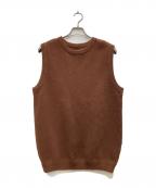 crepusculeクレプスキュール）の古着「鹿の子ニットベスト」｜ブラウン
