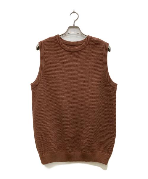 crepuscule（クレプスキュール）crepuscule (クレプスキュール) 鹿の子ニットベスト ブラウン サイズ:1の古着・服飾アイテム