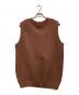 crepuscule (クレプスキュール) 鹿の子ニットベスト ブラウン サイズ:1：7000円