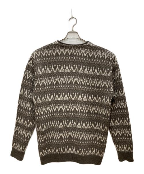 BATONER（バトナ―）BATONER (バトナ―) MOHAIR JAQURD CARDIGAN/モヘヤジャカードカーディガン ブラウン サイズ:3の古着・服飾アイテム