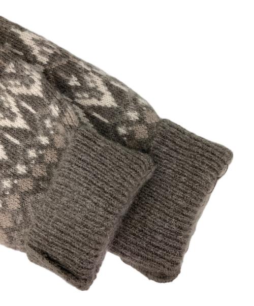 BATONER（バトナ―）BATONER (バトナ―) MOHAIR JAQURD CARDIGAN/モヘヤジャカードカーディガン ブラウン サイズ:3の古着・服飾アイテム