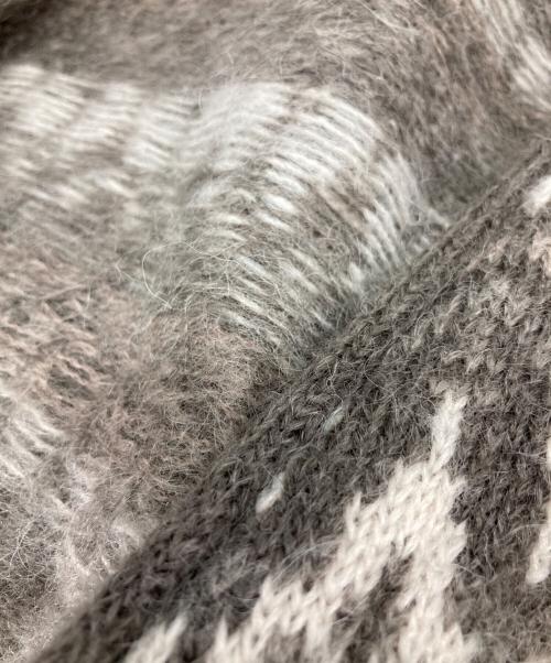 BATONER（バトナ―）BATONER (バトナ―) MOHAIR JAQURD CARDIGAN/モヘヤジャカードカーディガン ブラウン サイズ:3の古着・服飾アイテム