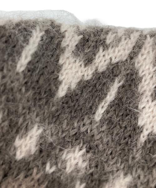 BATONER（バトナ―）BATONER (バトナ―) MOHAIR JAQURD CARDIGAN/モヘヤジャカードカーディガン ブラウン サイズ:3の古着・服飾アイテム