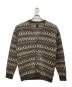 BATONER（バトナ―）の古着「MOHAIR JAQURD CARDIGAN/モヘヤジャカードカーディガン」｜ブラウン