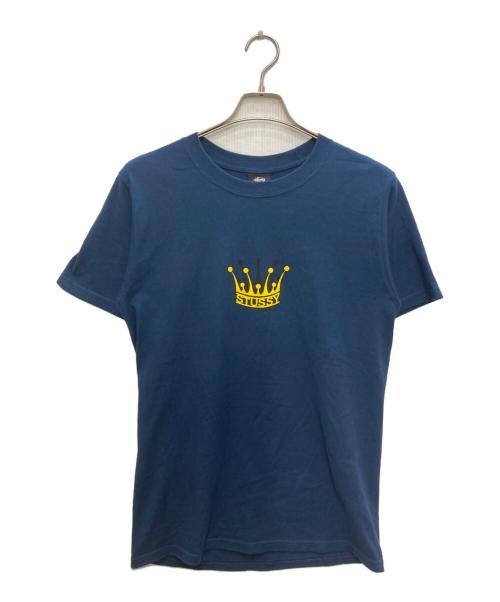 stussy（ステューシー）stussy (ステューシー) プリントTシャツ ブルー サイズ:Sの古着・服飾アイテム