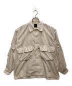 DAIWA PIER39ダイワ ピア39）の古着「テック ニュー アングラーズチェックシャツ」｜ホワイト×ブラウン
