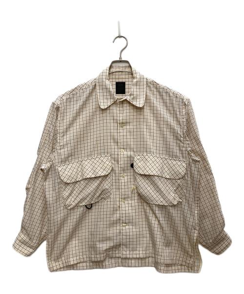 DAIWA PIER39（ダイワ ピア39）DAIWA PIER39 (ダイワ ピア39) テック ニュー アングラーズチェックシャツ ホワイト×ブラウン サイズ:Ｍの古着・服飾アイテム