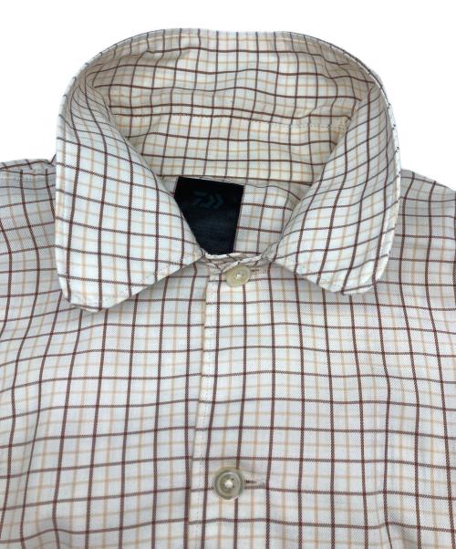 DAIWA PIER39（ダイワ ピア39）DAIWA PIER39 (ダイワ ピア39) テック ニュー アングラーズチェックシャツ ホワイト×ブラウン サイズ:Ｍの古着・服飾アイテム