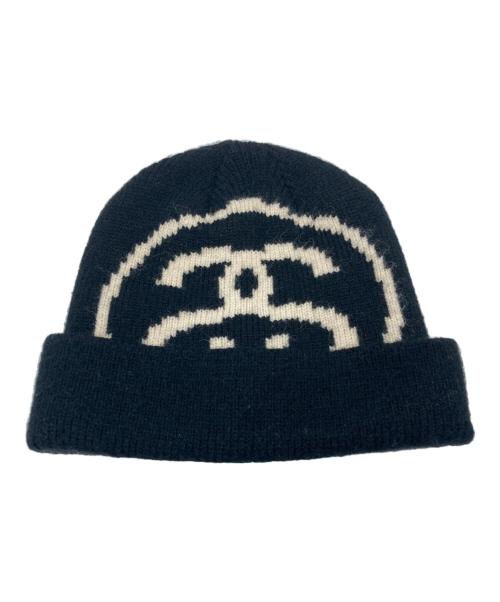 stussy（ステューシー）stussy (ステューシー) Big Link Cuff Beanie/ビッグ リンク カフ ビーニー ブラックの古着・服飾アイテム