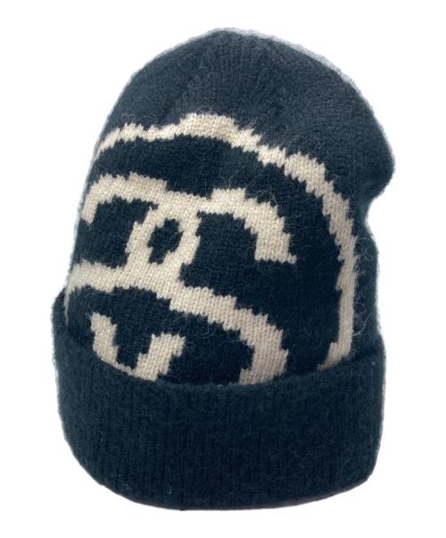 stussy（ステューシー）stussy (ステューシー) Big Link Cuff Beanie/ビッグ リンク カフ ビーニー ブラックの古着・服飾アイテム