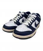 NIKEナイキ）の古着「WMNS DUNK LOW スニーカー/ダンク ロー」｜ホワイト×ネイビー