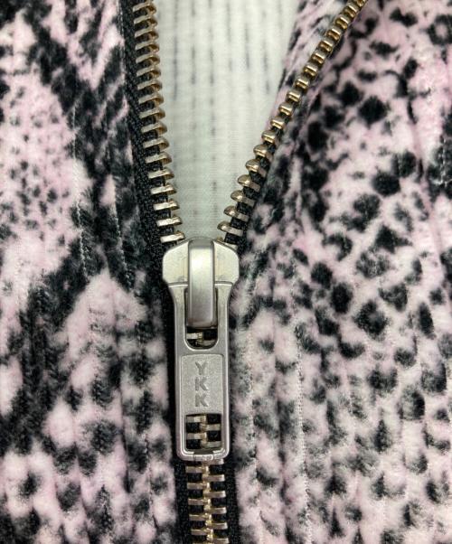 SUPREME（シュプリーム）Supreme (シュプリーム) snakeskin corduroy zip up shirt/スネイクスキンコーデュロイジップアップシャツ ピンク サイズ:Ｍの古着・服飾アイテム