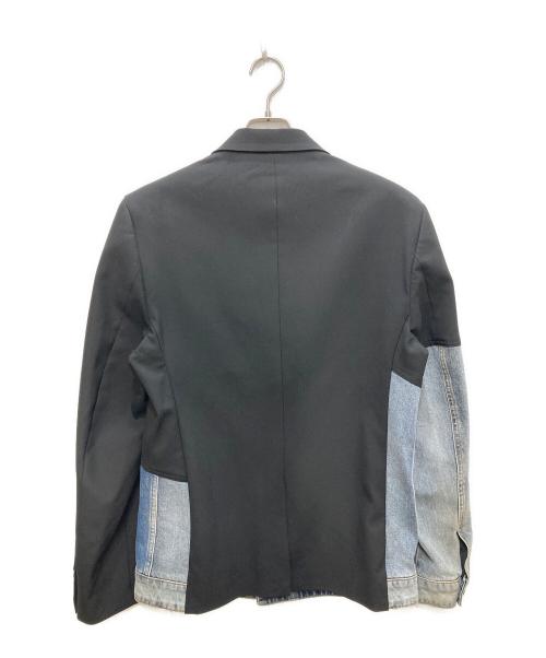 Desigual（デシグアル）Desigual (デシグアル) デニム×テーラードハイブリッドジャケット ブラック×インディゴ サイズ:52の古着・服飾アイテム