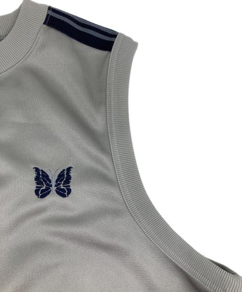 Needles（ニードルズ）Needles (ニードルズ) Track N/S CREW NECK/トラック  NS  クルー ネック グレー サイズ:Ｓの古着・服飾アイテム
