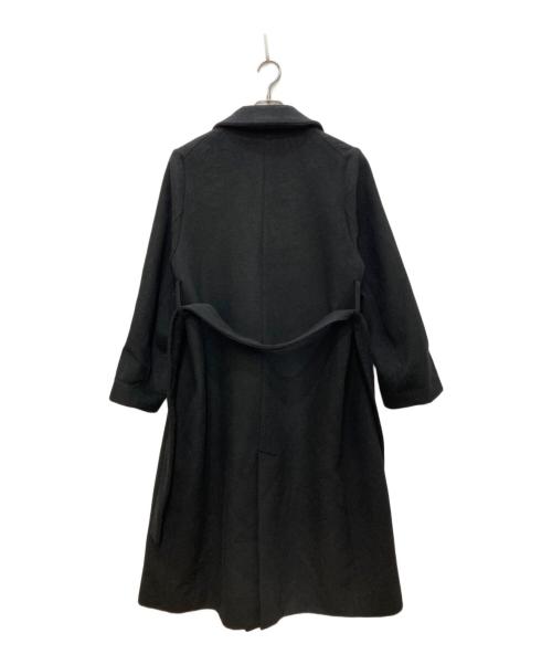 crewre（クルー）crewre (クルー) アジャスタブルウールロングコート ブラック サイズ:1の古着・服飾アイテム