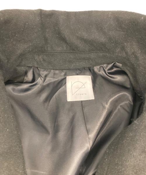 crewre（クルー）crewre (クルー) アジャスタブルウールロングコート ブラック サイズ:1の古着・服飾アイテム