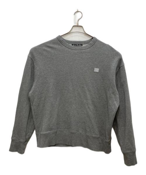 Acne studios（アクネ ストゥディオズ）ACNE STUDIOS (アクネ ストゥディオス) フェイスロゴパッチスウェット グレー サイズ:Ｓの古着・服飾アイテム