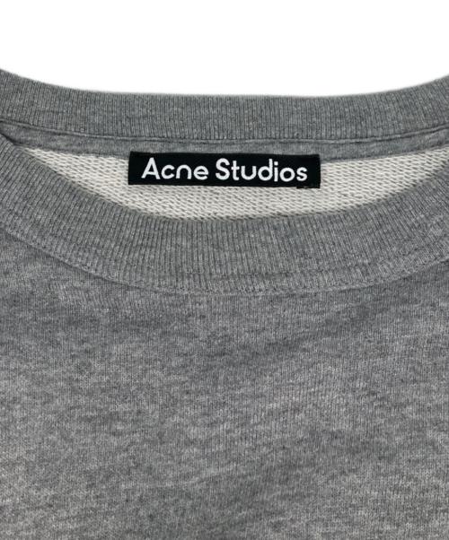 Acne studios（アクネ ストゥディオズ）ACNE STUDIOS (アクネ ストゥディオス) フェイスロゴパッチスウェット グレー サイズ:Ｓの古着・服飾アイテム