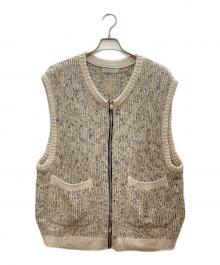 ENCOMING（インカミング）の古着「KNITTED TWO POCKET VEST/ニッティッドツーポケットベスト」｜ベージュ