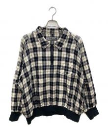 GOURMET（グルメ）の古着「ハーフジップジャケット」｜ホワイト×ブラック