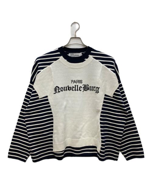 DAIRIKU（ダイリク）DAIRIKU (ダイリク) Docking Lettered Knit ホワイト サイズ:Fの古着・服飾アイテム