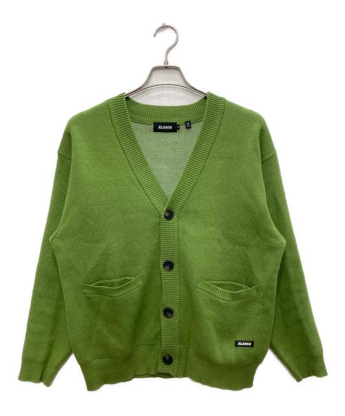 X-LARGE（エクストララージ）X-LARGE (エクストララージ) OG KNIT CARDIGAN/ニット カーディガン グリーン サイズ:Sの古着・服飾アイテム