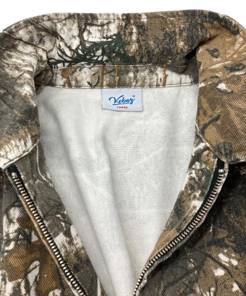 KEBOZ（ケボズ）KEBOZ (ケボズ) REAL TREE CAMO BALL JACKET/リアル ツリー カモ ボール ジャケット ベージュ×カーキ サイズ:LARGEの古着・服飾アイテム