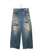 MINEDENIMマインデニム）の古着「NE.Wide 5pocket USS/エヌイー ワイド ファイブポケット ユーエスエス」｜インディゴ