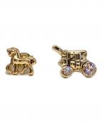 COACHコーチ）の古着「ホース アンド キャリッジ スタッズ イヤリング」｜ゴールド