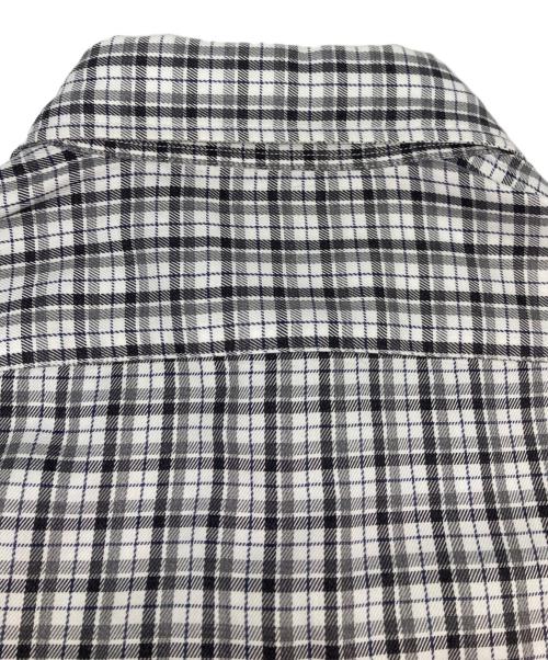 finamore（フィナモレ）finamore (フィナモレ) ボタンダウンチェックシャツ グレー サイズ:Sの古着・服飾アイテム
