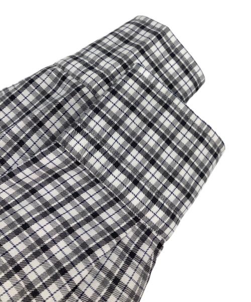 finamore（フィナモレ）finamore (フィナモレ) ボタンダウンチェックシャツ グレー サイズ:Sの古着・服飾アイテム