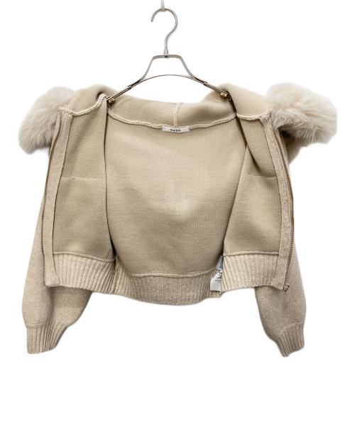 Snidel（スナイデル）Snidel (スナイデル) ファーフードパーカー ホワイトの古着・服飾アイテム