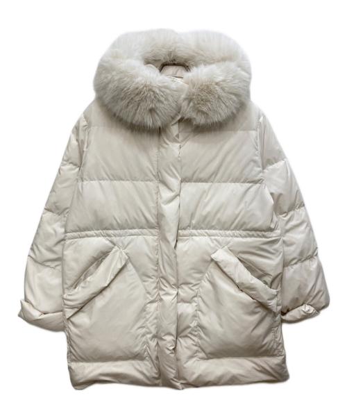 Snidel（スナイデル）Snidel (スナイデル) 西川フードファーミドルダウン ホワイト サイズ:freeの古着・服飾アイテム