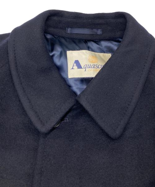 Aquascutum（アクアスキュータム）Aquascutum (アクアスキュータム) カシミヤロングコート ネイビー サイズ:freeの古着・服飾アイテム