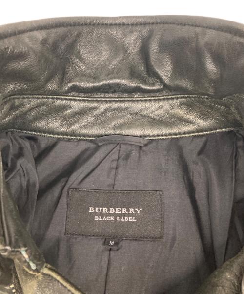 BURBERRY BLACK LABEL（バーバリーブラックレーベル）BURBERRY BLACK LABEL (バーバリーブラックレーベル) レザージャケット ブラック サイズ:Ｍの古着・服飾アイテム