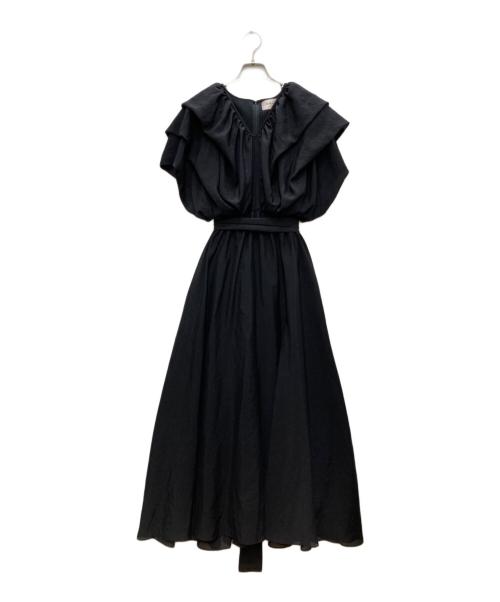 masaco teranishi（マサコテラニシ）masaco teranishi (マサコテラニシ) ティアードフリルワンピース ブラック サイズ:36の古着・服飾アイテム