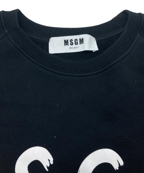 MSGM（エムエスジーエム）MSGM (エムエスジーエム) ロゴスウェット ブラック サイズ:Sの古着・服飾アイテム