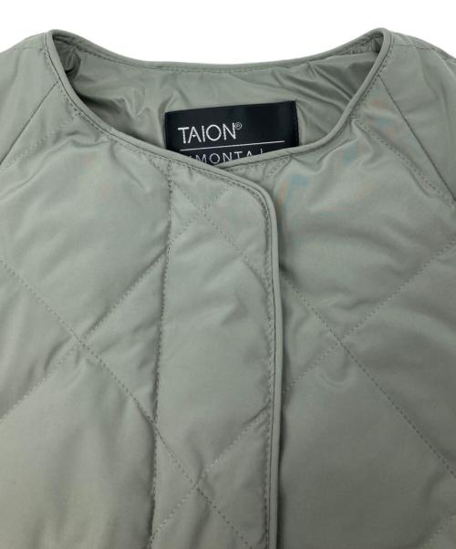 TAION（タイオン）TAION (タイオン) UNFILO (アンフィーロ) キルティングダウンジャケット グリーン サイズ:Ｓの古着・服飾アイテム