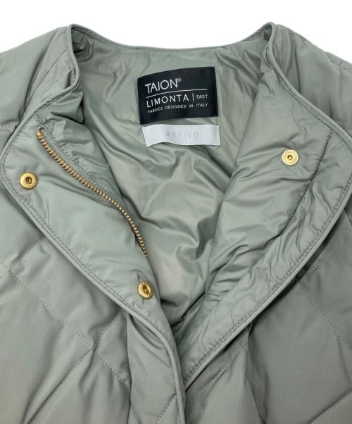 TAION（タイオン）TAION (タイオン) UNFILO (アンフィーロ) キルティングダウンジャケット グリーン サイズ:Ｓの古着・服飾アイテム