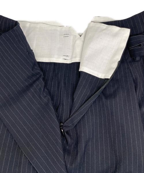 ENFOLD（エンフォルド）ENFOLD (エンフォルド) BELT WIDE-STRAIGHT TROUSERS/ベルト ワイド-ストレート トラウザーズ ネイビー サイズ:36の古着・服飾アイテム