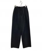 ENFOLDエンフォルド）の古着「STRAIGHT-TAILORED TROUSERS/ストレート-テイラード トラウザーズ」｜ブラック