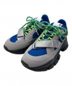 OMMOオーエムエムオー）の古着「TWIST LACE BELTED SNEAKERS」｜グレー×ブルー