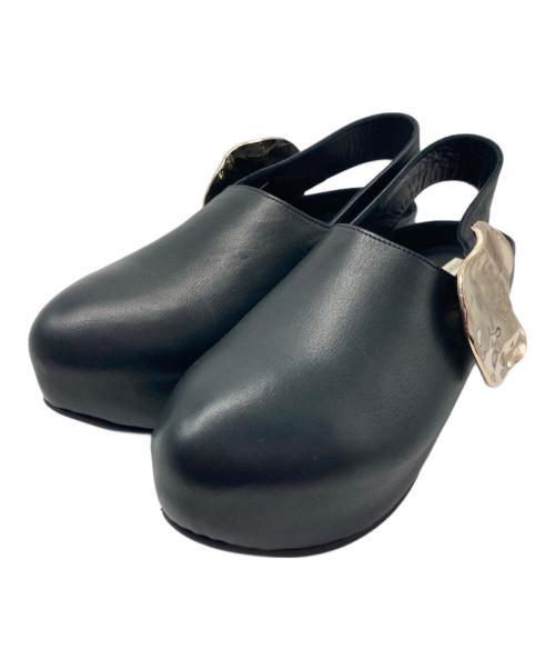 HARUNOBUMURATA（ハルノブ ムラタ）HARUNOBUMURATA (ハルノブ ムラタ) TOE PLATFORM LEATHER SHOES/トウ プラットフォーム レザー シューズ ブラック サイズ:37の古着・服飾アイテム