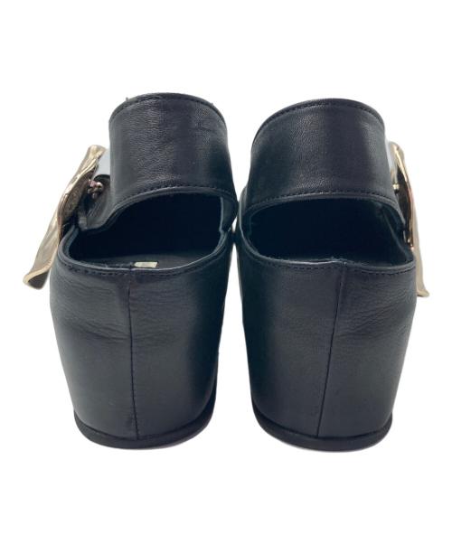 HARUNOBUMURATA（ハルノブ ムラタ）HARUNOBUMURATA (ハルノブ ムラタ) TOE PLATFORM LEATHER SHOES/トウ プラットフォーム レザー シューズ ブラック サイズ:37の古着・服飾アイテム