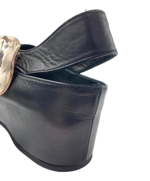 HARUNOBUMURATA（ハルノブ ムラタ）HARUNOBUMURATA (ハルノブ ムラタ) TOE PLATFORM LEATHER SHOES/トウ プラットフォーム レザー シューズ ブラック サイズ:37の古着・服飾アイテム