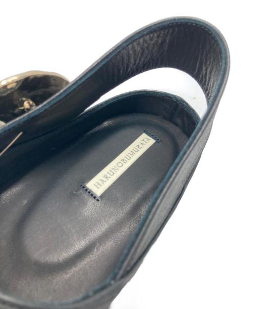 HARUNOBUMURATA（ハルノブ ムラタ）HARUNOBUMURATA (ハルノブ ムラタ) TOE PLATFORM LEATHER SHOES/トウ プラットフォーム レザー シューズ ブラック サイズ:37の古着・服飾アイテム