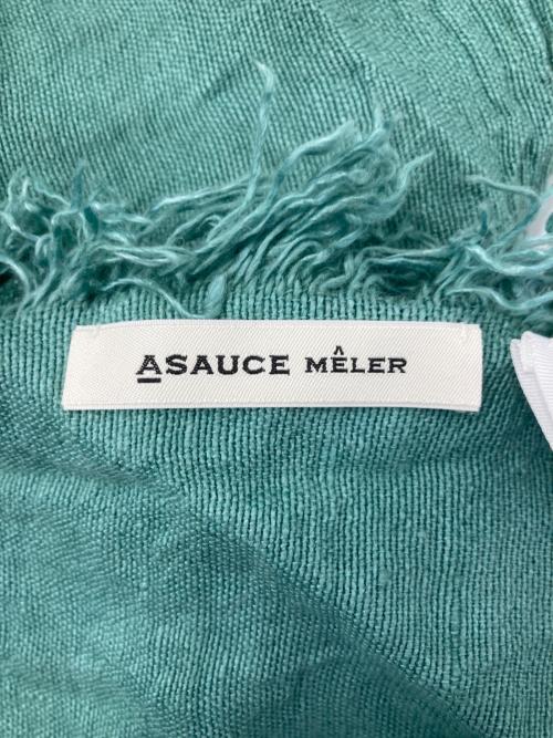 ASAUCE MELER（アソースメレ）ASAUCE MELER (アソースメレ) リネンストール ブラックの古着・服飾アイテム