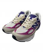 NEW BALANCEニューバランス）の古着「ローカットスニーカー」｜ホワイト×パープル